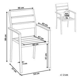 Beliani Chaise De Jardin Blanche marque pas cher 15