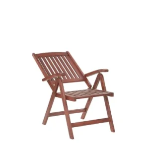 Beliani Chaise De Jardin Bois Foncé qualité d’originales 12