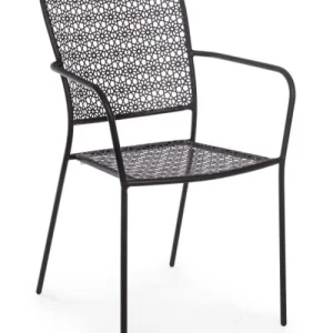 boutique en ligne Bizzotto Chaise De Jardin En Acier Empilable Gris 16