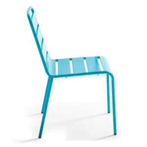 Prix très abordable Oviala Chaise De Jardin En Métal Bleu 12