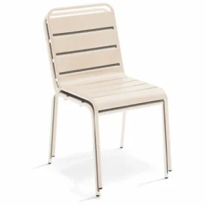 jusqu'à Oviala Chaise De Jardin En Métal Ivoire 12