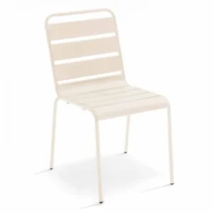 jusqu'à Oviala Chaise De Jardin En Métal Ivoire 18