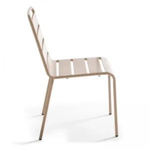 Oviala Chaise De Jardin En Métal Taupe mode tendance 12