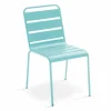 magasin en ligne Oviala Chaise De Jardin En Métal Turquoise 14