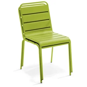 pas cher Oviala Chaise De Jardin En Métal Vert 14