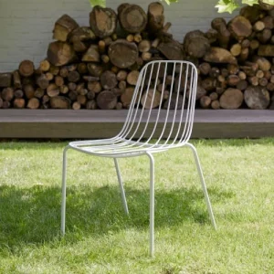 site pas cher Tikamoon Chaise De Jardin En Métal White 13