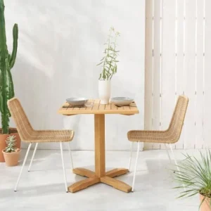 le grand escompte Maisons Du Monde Chaise De Jardin En Résine Imitation Rotin Et Métal Blanc 15