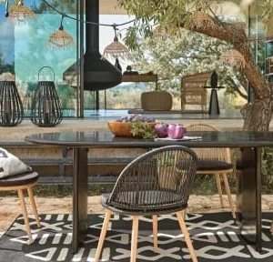 Meilleur Prix Maisons Du Monde Chaise De Jardin En Résine Tressée Coloris Naturel Et Métal Imitation Bois 18