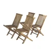 boutique en france BOIS DESSUS BOIS DESSOUS Chaise De Jardin En Teck Huilé Massif Pliante (lot De 4) 14