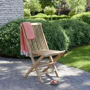 en solde BOIS DESSUS BOIS DESSOUS Chaise De Jardin En Teck Massif Pliante 8