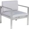 Nouvelle tendance Beliani Chaise De Jardin Gris Clair 22