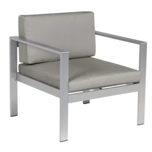 fashioniable Beliani Chaise De Jardin Gris Foncé 12