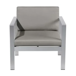 fashioniable Beliani Chaise De Jardin Gris Foncé 14