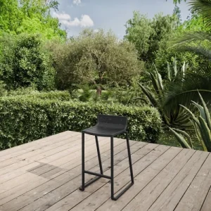 Essenciel Green Chaise De Jardin Haute De Bar Aluminium Carbone aux meilleurs prix 9