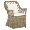 Beliani Chaise De Jardin Naturelle Avec Coussin magasin pour 17