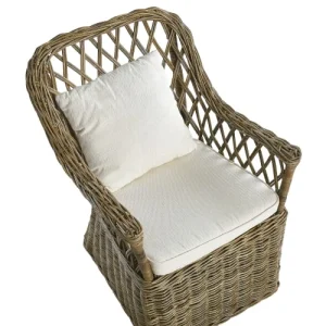 Beliani Chaise De Jardin Naturelle Avec Coussin magasin pour 14