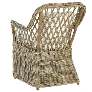 Beliani Chaise De Jardin Naturelle Avec Coussin magasin pour 16