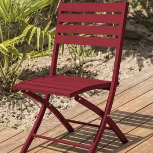 offre spéciale Dcb Garden Chaise De Jardin Pliante En Aluminium Rouge Carmin 9