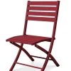 offre spéciale Dcb Garden Chaise De Jardin Pliante En Aluminium Rouge Carmin 22