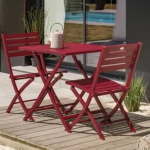 offre spéciale Dcb Garden Chaise De Jardin Pliante En Aluminium Rouge Carmin 15