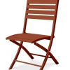 Retour Facile et Gratuit Dcb Garden Chaise De Jardin Pliante En Aluminium Terracotta 22