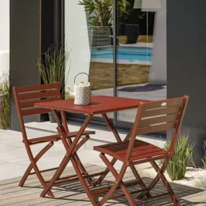 Retour Facile et Gratuit Dcb Garden Chaise De Jardin Pliante En Aluminium Terracotta 12