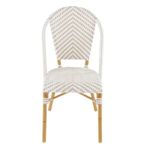 dernière tendance Maisons Du Monde Chaise De Jardin Professionnelle En Résine Tressée Blanche/beige H88 10