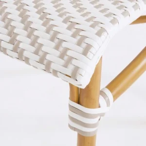 dernière tendance Maisons Du Monde Chaise De Jardin Professionnelle En Résine Tressée Blanche/beige H88 12