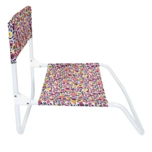 boutique en ligne TOILINUX Chaise De Plage Pliante Bohème Imprimé Fleuri Orange, Rouge Et 10