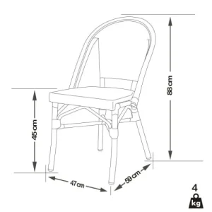 Rotin Design Chaise De Terrasse Vintage En Résine Tressée Verte Et Beige destockage 15