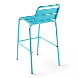 Top ventes Oviala Chaise Haute De Jardin En Métal Bleu 10