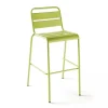 boutique en ligne Oviala Chaise Haute De Jardin En Métal Vert 20