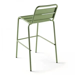 Oviala Chaise Haute De Jardin En Métal Vert Cactus officiel 10