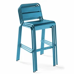 Neuve avec étiquette Oviala Chaise Haute En Métal Bleu Pacific 12