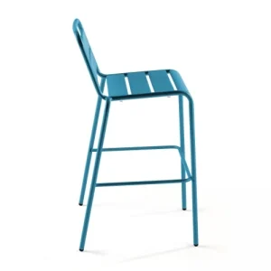 Neuve avec étiquette Oviala Chaise Haute En Métal Bleu Pacific 14