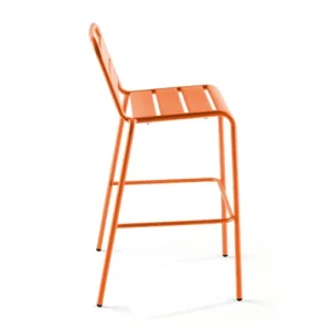 Oviala Chaise Haute En Métal Orange Meilleur Prix 12