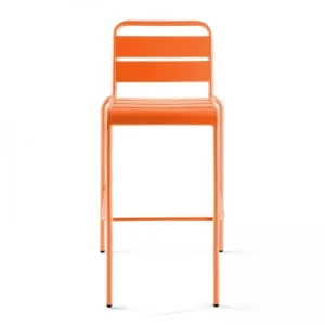 Oviala Chaise Haute En Métal Orange Meilleur Prix 14