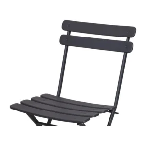 magasin en ligne france Wadiga Chaise Jardin Pliable Métal Gris Anthracite Bistrot 48x42x80cm 9