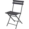 magasin en ligne france Wadiga Chaise Jardin Pliable Métal Gris Anthracite Bistrot 48x42x80cm 20