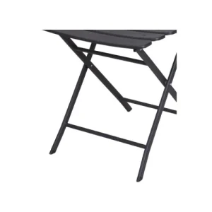 magasin en ligne france Wadiga Chaise Jardin Pliable Métal Gris Anthracite Bistrot 48x42x80cm 11