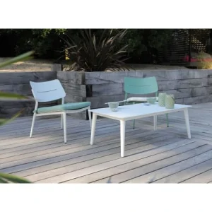 Couleurs variées Proloisirs Chaise Lounge Jardin En Aluminium Chic (lot De 2) Amande 14