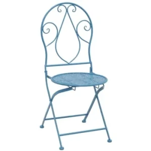 fashioniable Aubry Gaspard Chaise Pliante En Métal Bleu 16