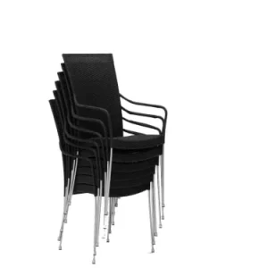 Sika-Design Chaise Repas Empilable En Acier Et Fibre Synthétique Noire à prix promos 12