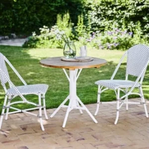 Sika-Design Chaise Repas Empilable En Alu Et Fibre Synthétique Blanc grand choix 8