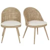 meilleur service Maisons Du Monde Chaises De Jardin Cannage En Résine Imitation Rotin Et Coussin écru (x2) 22