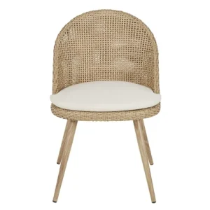 meilleur service Maisons Du Monde Chaises De Jardin Cannage En Résine Imitation Rotin Et Coussin écru (x2) 12