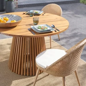 meilleur service Maisons Du Monde Chaises De Jardin Cannage En Résine Imitation Rotin Et Coussin écru (x2) 18