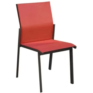 marques pas cher Proloisirs Chaises De Jardin Empilables Delia (lot De 2) Gris, Rouge 11