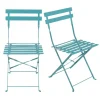 boutiqued en ligne Maisons Du Monde Chaises De Jardin Professionnelles En Métal époxy Bleu Pétrole (x2) 20