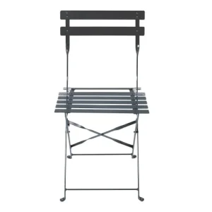 Pas Cher Magasin Soldes Maisons Du Monde Chaises De Jardin Professionnelles En Métal époxy Gris Anthracite (x2) 12